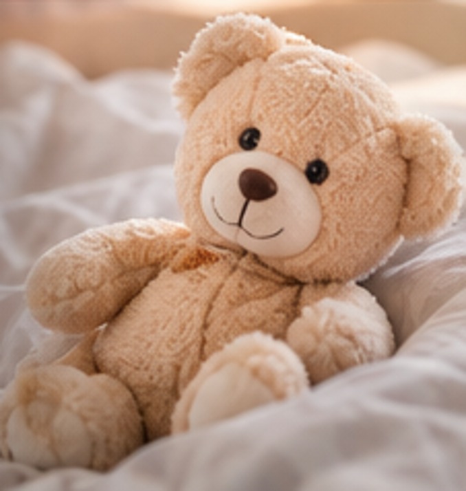 Illustrative teddy bear from the approved children’s design